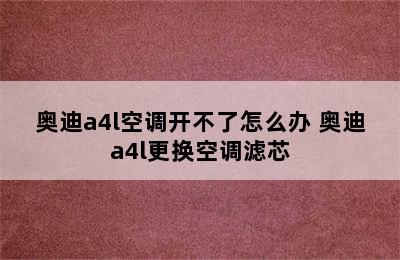 奥迪a4l空调开不了怎么办 奥迪a4l更换空调滤芯